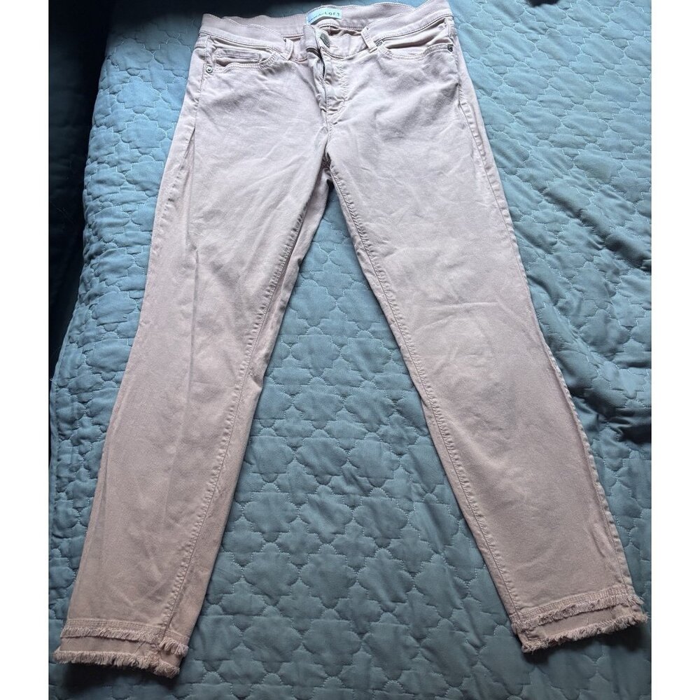 LOFT Made and Loved Skinny Jeans Size 28/6 Peach Color